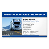 Vervoer en logistiek | Vrachtwagen Magnetisch Visitekaartje (Voorkant)