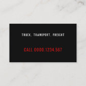Vervoer en logistiek | Vrachtwagen Visitekaartje (Achterkant)