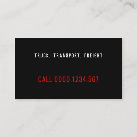 Vervoer en logistiek | Vrachtwagen Visitekaartje (Achterkant)