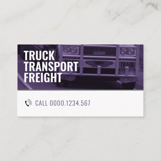 Vervoer en logistiek | Vrachtwagen Visitekaartje (Achterkant)