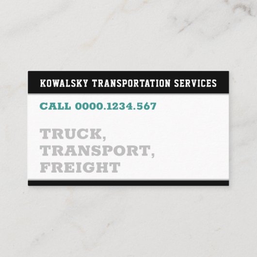 Vervoer en logistiek | Vrachtwagen Visitekaartje (Achterkant)