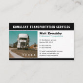 Vervoer en logistiek | Vrachtwagen Visitekaartje (Voorkant)