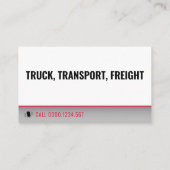 Vervoer en logistiek | Vrachtwagen Visitekaartje (Achterkant)