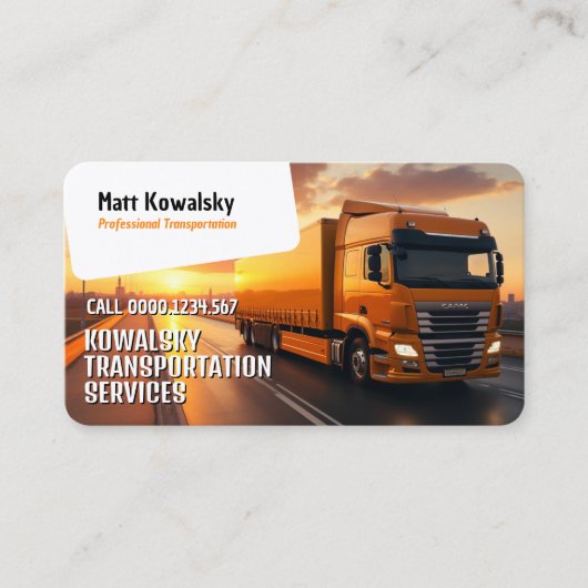 Vervoer en logistiek | Vrachtwagen Visitekaartje (Voorkant)