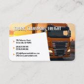Vervoer en logistiek | Vrachtwagen Visitekaartje (Achterkant)