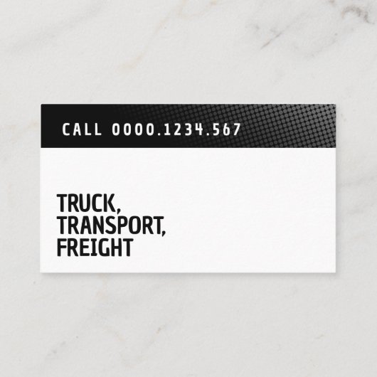 Vervoer en logistiek | Vrachtwagen Visitekaartje (Achterkant)