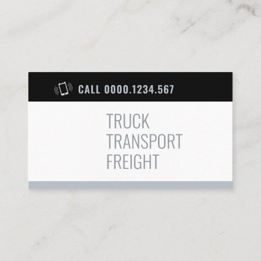 Vervoer en logistiek | Vrachtwagen Visitekaartje (Achterkant)