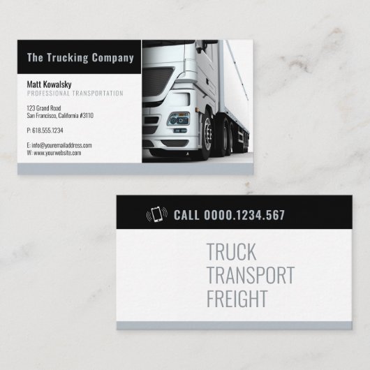 Vervoer en logistiek | Vrachtwagen Visitekaartje (Voorkant / Achterkant)