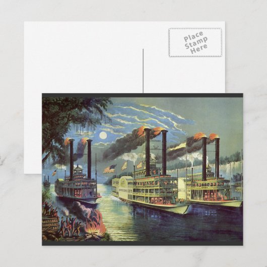  vervoer en reisschepen briefkaart (Voorkant / Achterkant)