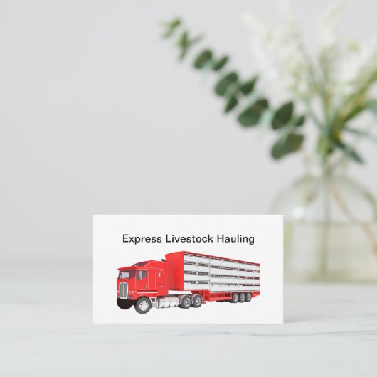 Vervoer en vervoer van dieren visitekaartje (Staand voorkant)