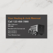 Vervoer en verwijdering van ongewenste stoffen visitekaartje (Voorkant)