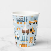 Vervoer Hand getrokken speelgoed auto's Verjaardag Papieren Bekers (Rechts)