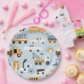 Vervoer Hand getrokken speelgoed auto's Verjaardag Papieren Bordje (Feest)