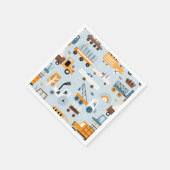 Vervoer Hand getrokken speelgoed auto's Verjaardag Servet (Hoek)