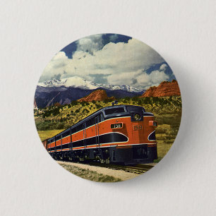 vervoer in het Amerikaanse westen, trein 158 Ronde Button 5,7 Cm