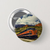  vervoer in het Amerikaanse westen, trein 158 Ronde Button 5,7 Cm (Voorkant /achterkant)