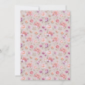  vervoer Ivory Pink Gold Rozen Gingham Kaart (Achterkant)