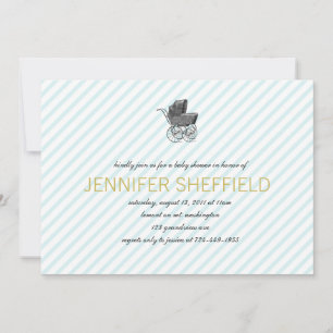 vervoer - Jongen - Uitnodiging tot Baby shower