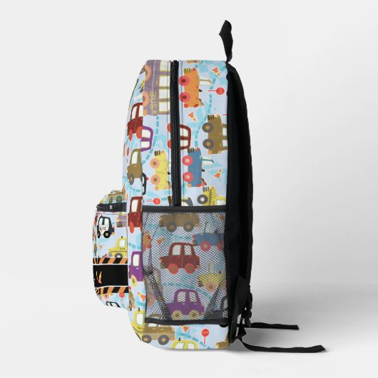 Vervoer Jongens Blauw Bedrukte Rugzak (Rechts)