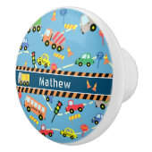 Vervoer Jongens Blauw Keramische Knop (Rechts)