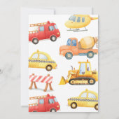 Vervoer Kids Verjaardag Kaart (Achterkant)
