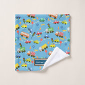 Vervoer Kinder blauw. Wasdoekje Bad Handdoek (Wasdoekje)