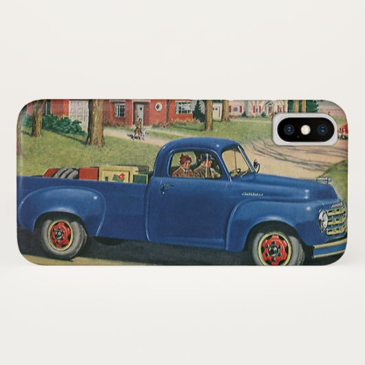 vervoer, Klassieke Blue Truck Case-Mate iPhone Case (Achterkant (horizontaal))