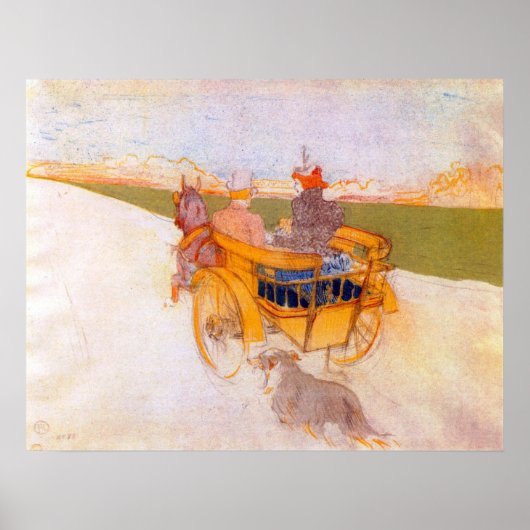 Vervoer met Dog door Toulouse-Lautrec Poster (Voorkant)