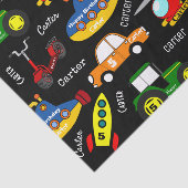 Vervoer met persoonlijke naam en leeftijd tissuepapier (Detail)