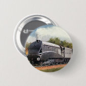 vervoer, Modern Silver Bullet Train Ronde Button 5,7 Cm (Voorkant /achterkant)