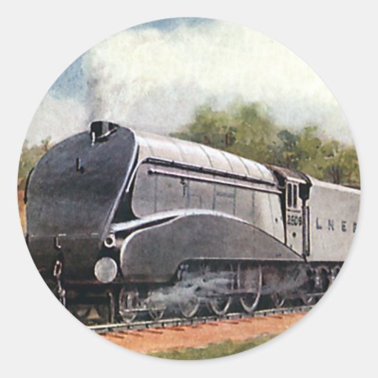 vervoer, Modern Silver Bullet Train Ronde Sticker (Voorkant)