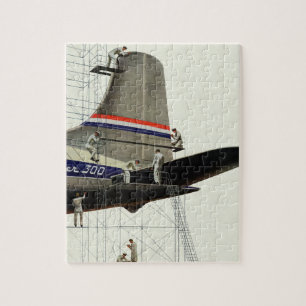 vervoer, onderhoud voor vliegtuigen legpuzzel