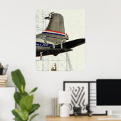 vervoer, onderhoud voor vliegtuigen poster (Thuiskantoor)