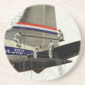 vervoer, onderhoud voor vliegtuigen zandsteen onderzetter (Voorkant)