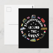 Vervoer over de hele wereld briefkaart (Voorkant / Achterkant)