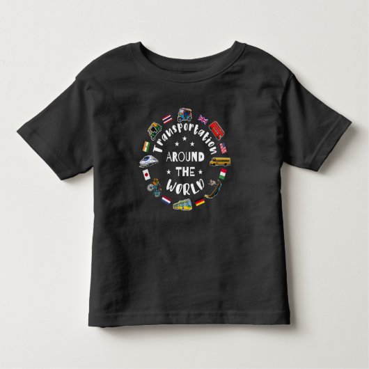 Vervoer over de hele wereld kinder shirts (Voorkant)