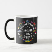 Vervoer over de hele wereld magische mok (Links)