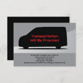 Vervoer Party Bus Kaart Vervoer Mini Van (Voorkant / Achterkant)