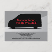 Vervoer Party Bus Kaart Vervoer Mini Van (Voorkant)
