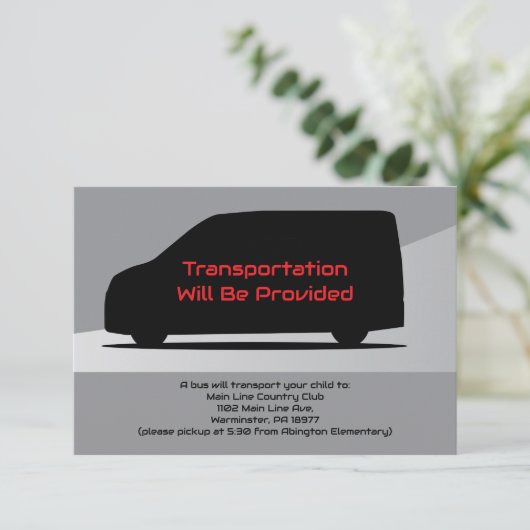 Vervoer Party Bus Kaart Vervoer Mini Van (Staand voorkant)