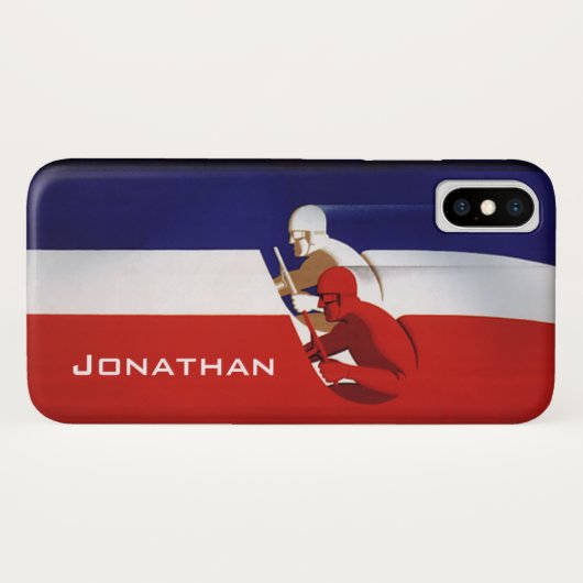  vervoer, patriottische racewagens Case-Mate iPhone case (Achterkant (horizontaal))