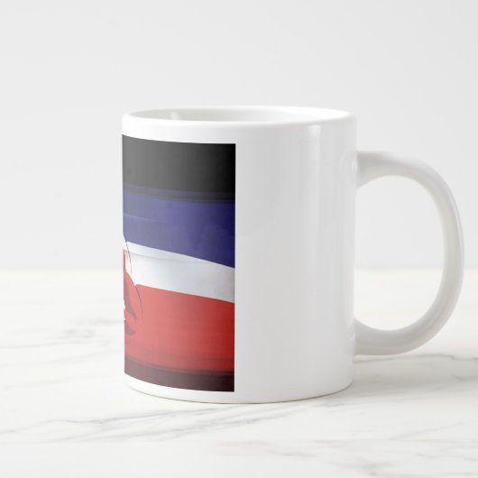  vervoer, patriottische racewagens grote koffiekop (Rechts)