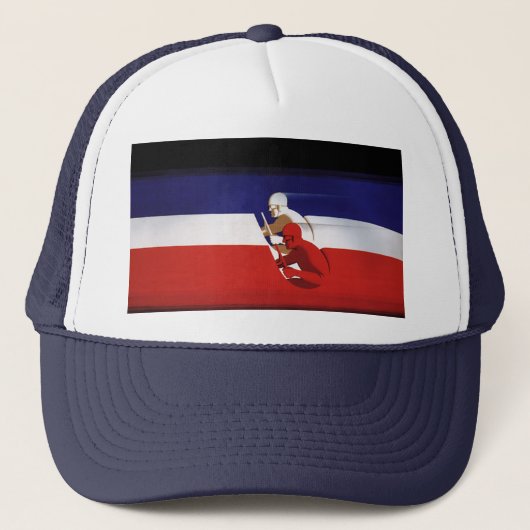  vervoer, patriottische racewagens trucker pet (Voorkant)