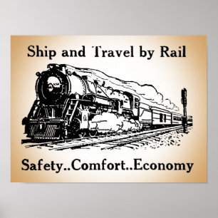  vervoer per spoor poster