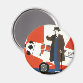 vervoer, propellervliegtuig en loods magneet (Voorkant / Achterkant)