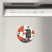 vervoer, propellervliegtuig en loods magneet (Insitu (Vaatwasser))