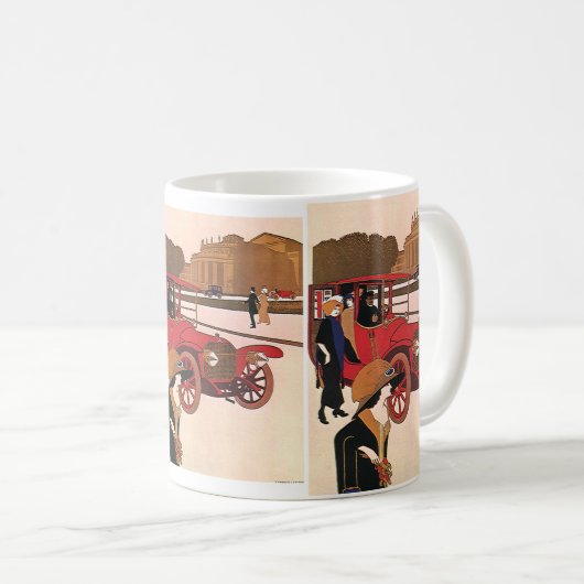  vervoer, Red Antiek Automobile Koffiemok (Voorkant rechts)