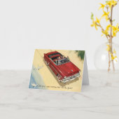  vervoer, rode converteerbare autoband kaart (Gele Bloem)