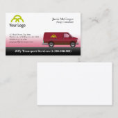 Vervoer Rode Van Visitekaartjes (Voorkant / Achterkant)