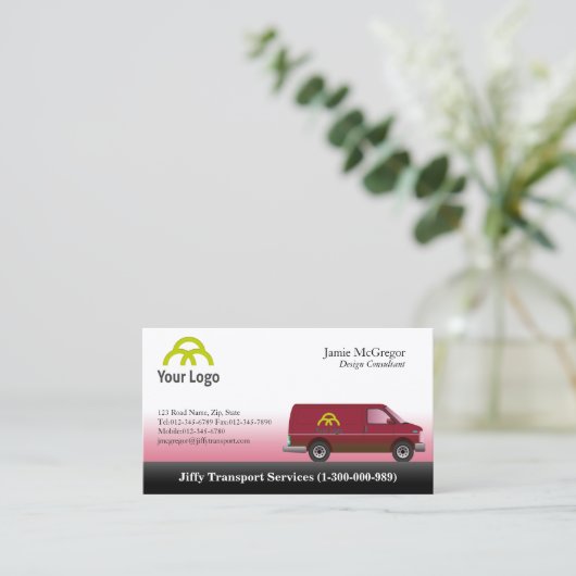 Vervoer Rode Van Visitekaartjes (Staand voorkant)